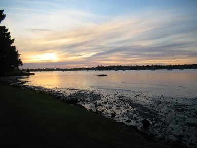 Katyanne Topping; Sunset; Tamaki Estuary rotary walk   Shows colour, warmth, light, texture, reflection and persepctive. Natural